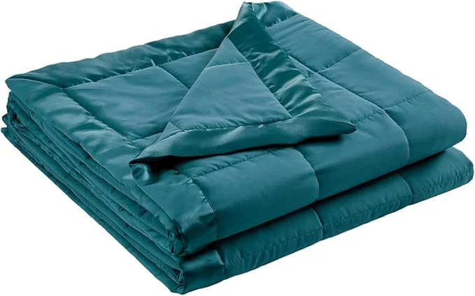 Carefully Designed Madison Park Windom Down Blanket Premium 3M Scotchgard Moisture Wicking Treatment Lightweight and Soft Bed Cover For All Season Satin Trim Teal Full Queen Powerful