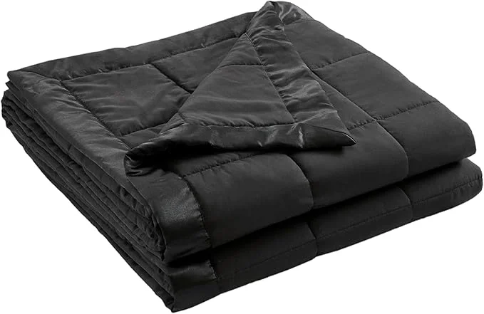 Next-Generation Madison Park Twin Size Blanket Ultra-Soft Microfiber Twin Size Box Quilting with Satin Binding All Season amp Lightweight Twin Summer Blanket for Bed Couch amp Sofa Twin Black