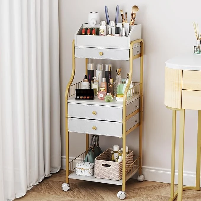 High-End HapiRm Floor Makeup Organizer Storage Powerful