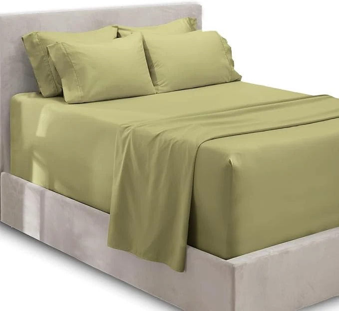 Verified Hearth amp Harbor Extra Deep Pocket Sheets – Fits Mattress 18-24 Inches Deep – Extra Deep Pocket Twin XL Sheets Sets – 4 Piece Twin XL Size – Sage Carefully Designed