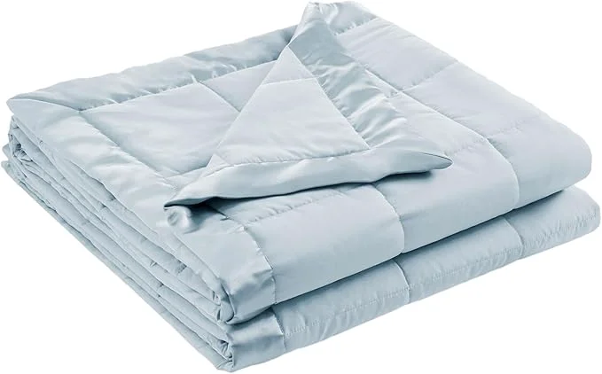 Efficient Madison Park Windom Down Blanket Premium 3M Scotchgard Moisture Wicking Treatment Lightweight and Soft Bed Cover For All Season Satin Trim Blue King Outstanding