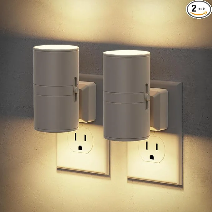 Sophisticated JandCase Night Lights Plug into Wall Dimmable Gray Night Lights Elegant
