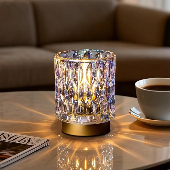 Unique Battery Operated Table Lamps Timer Mini Crystal Lamp Elite