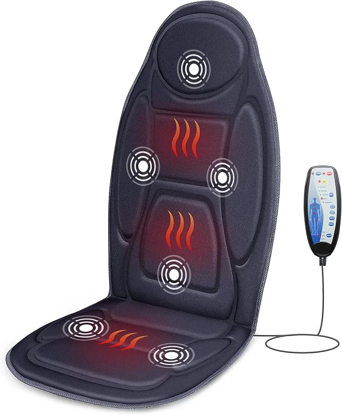 Classic Snailax Back Massager with Heat Vibration Massage Seat Cushion with 6 Exceptional