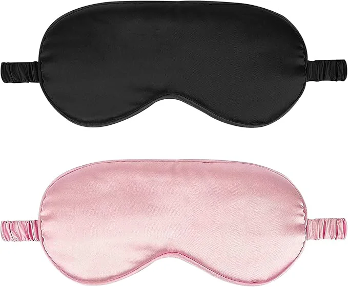 Crafted 2Pack Silk Sleep Mask IEKEODI Eye Mask Functional