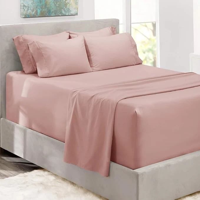Authentic Hearth amp Harbor Bed Sheets Luxury Soft 6 Piece Bed Sheet Set Extra Deep Pocket Fitted Sheets Fits Mattress up to 21 quot Double Brushed Bedding Sheets amp Pillowcases Trendy