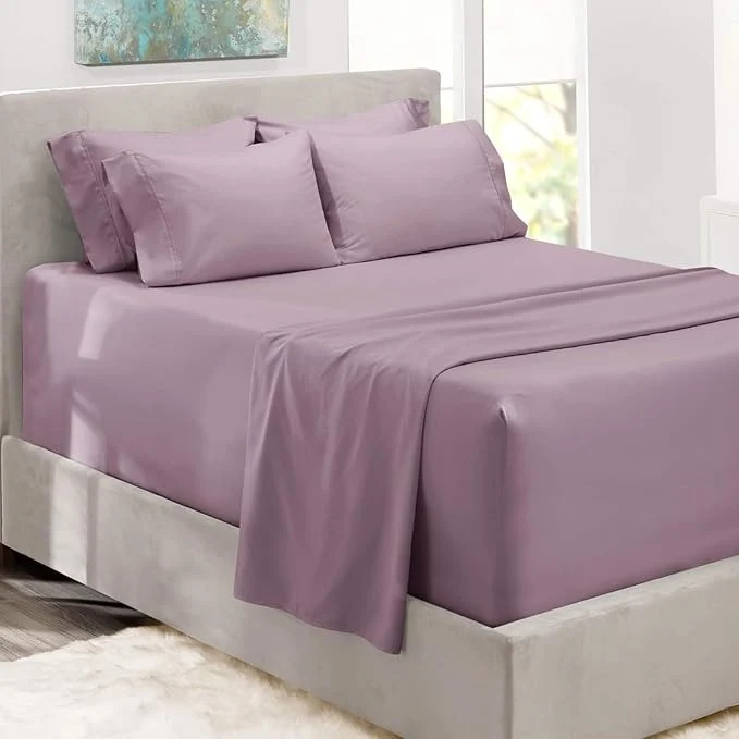 Dependable Hearth amp Harbor Bed Sheets Luxury Soft 6 Piece Bed Sheet Set Extra Deep Pocket Fitted Sheets Fits Mattress up to 21 quot Double Brushed Bedding Sheets amp Pillowcases Environmentally Friendly