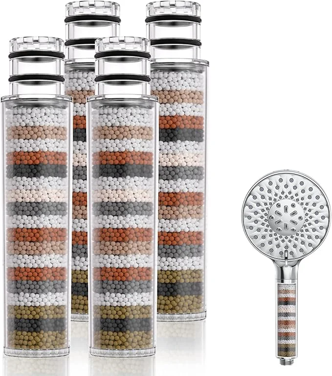 High-End SR SUN RISE Shower Filter for Handheld Shower Head 4 Pack Filters Dependable