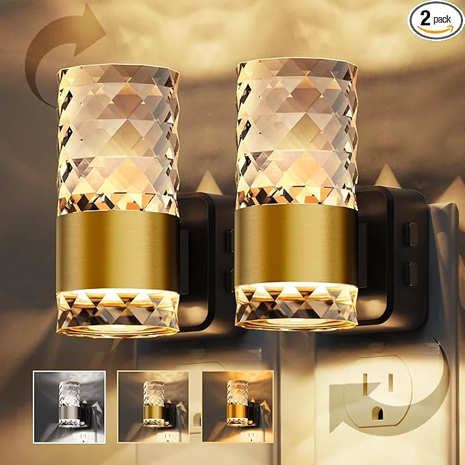 Smart L LOHAS LED Night Light Modern Night Lights Plug into Wall 2 Pack Detailed