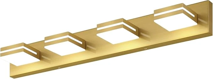Soft SineRise LED Modern Bathroom Vanity Light Fixtures Brass Modern Acrylic Functional