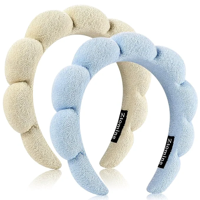 Reusable Ztomine Spa Terry Cloth Headband Combo Pack Long-Lasting