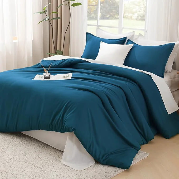Flexible Litanika Teal Comforter King Size 3 Pieces Turquoise Lightweight Solid Bedding Comforter Set All Season Fluffy Bed Set 104x90In Comforter amp 2 Pillowcases Traditional