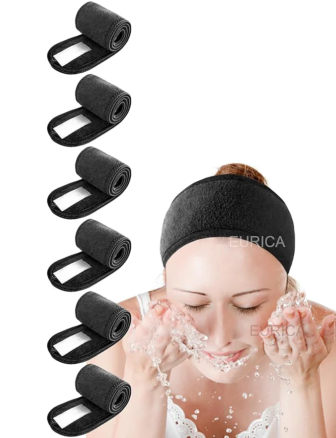Casual EUICAE Hair Wrap Headband 6 Pack Non-slip Stretchable Washable Makeup Headband Certified