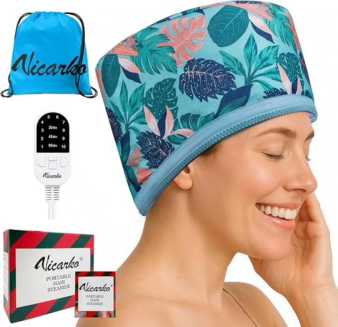Elegant VICARKO Hair Steamer for Deep Conditioning 10-Level Heats Up Quickly 118 Professional