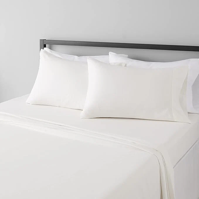 Fast Amazon Basics Lightweight Super Soft Microfiber 4 Piece Sheet Set Wrinkle Resistant with 14-Inch Deep Pockets Full Cream Solid Prestigious