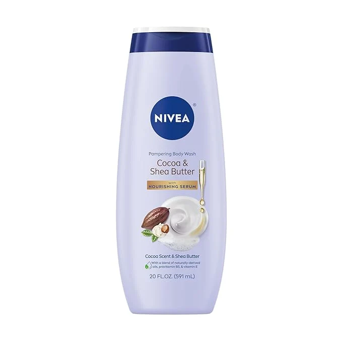 Environmentally Friendly NIVEA Pampering Cocoa and Shea Butter Body Wash Easy-to-Use
