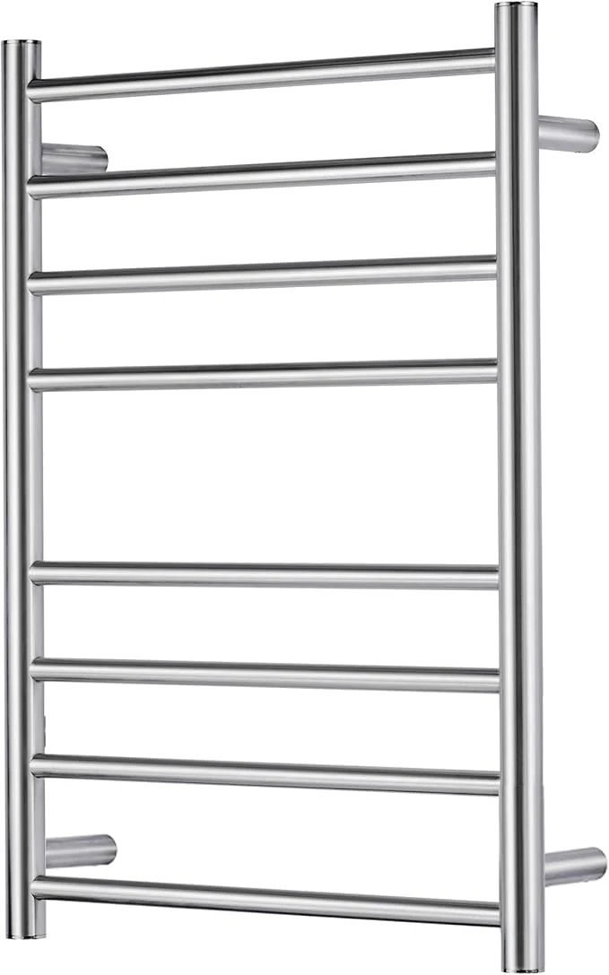 User-Friendly Towel Warmer Polished Chrome for Bathroom Wall Mounted Drying Rack Plug-in First-Class