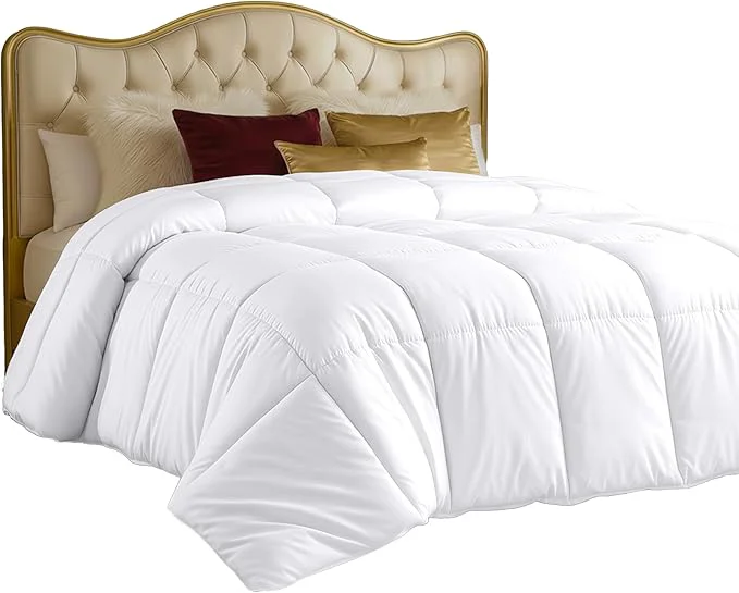 Proven Utopia Bedding Comforters California King Size All Season Duvet Insert Down Box Stitched Bed Comforter with Corner Tabs Machine Washable White Convenient