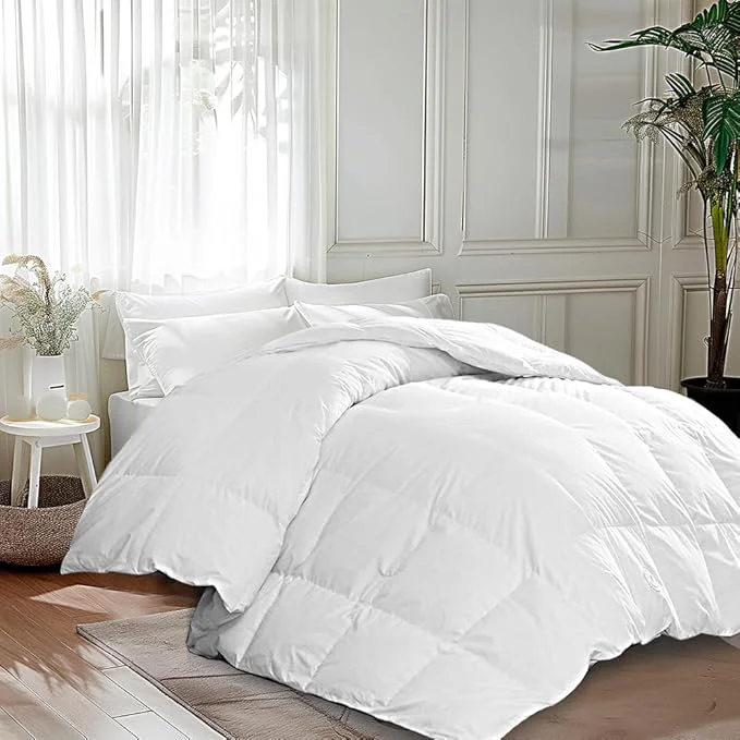 Carefully Designed Martha Stewart White Goose King Size Feathers Down Fiber Comforter Cotton Duvet Insert King Hotel Luxury Hypoallergenic Comforter 68oz All Season Medium Warmth 106 x 90 Inch Recyclable