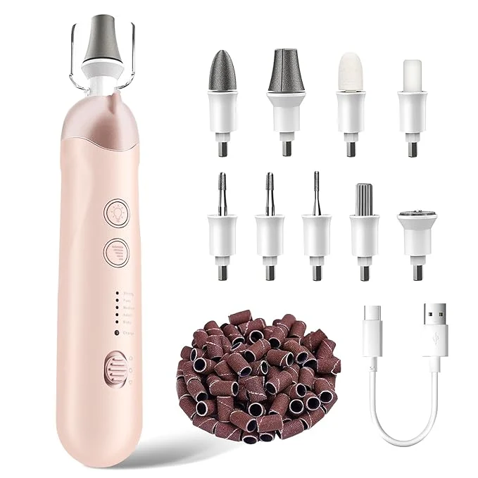 Expertly Made Professional Manicure Pedicure Kit Cordless Electric Nail File Set Elite