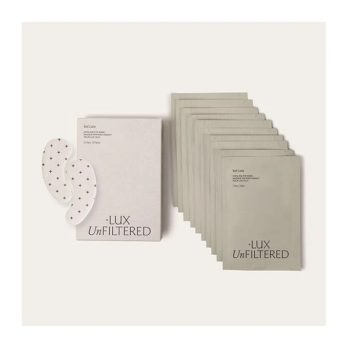 Sustainable Lux Unfiltered Iced Latte Cooling Under Eye Patches Detailed