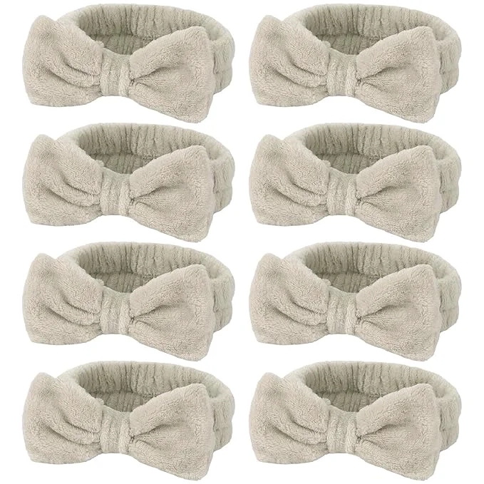 Natural Ondder 8 Pcs Coffee Skincare Headbands Microfiber Hairband Fine Crafted