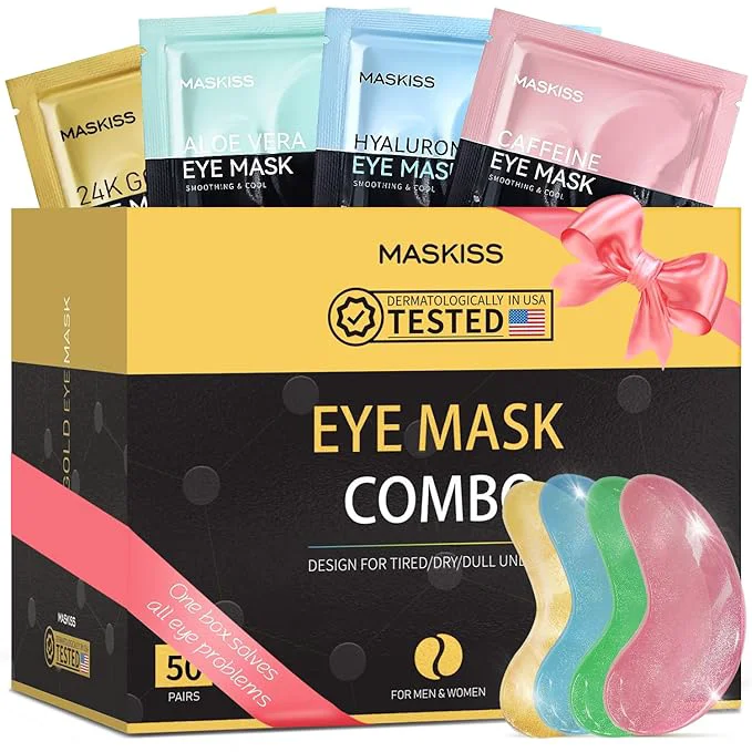 Modern Maskiss Under Eye Patches 24K Gold Hyaluronic Acid Aloe Vera Eye Masks Recyclable