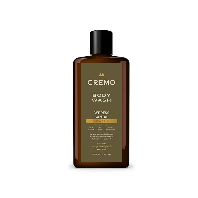 Environmentally Friendly Cremo Body Wash for Men Rich-Lathering Cypress Santal 16 Fl Oz Fine