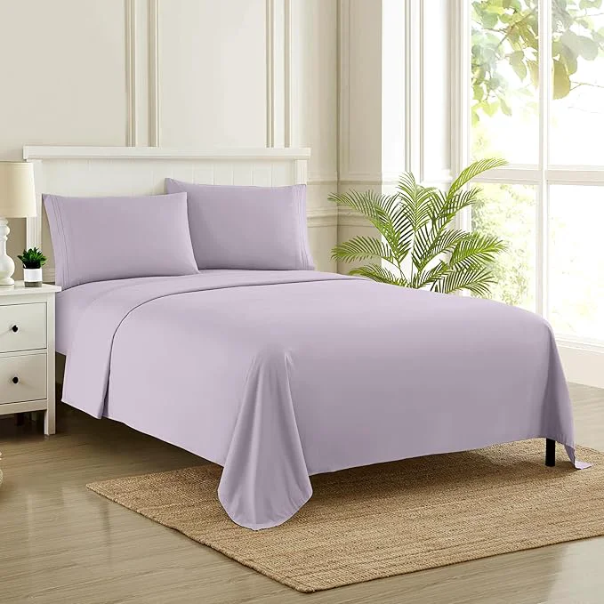 Fashionable Twin XL Sheets – Breathable Luxury Sheets with Full Elastic amp Secure Corner Straps Built In – 1800 Supreme Collection Extra Soft Deep Pocket Bedding Set Sheet Set Twin XL Lilac Exclusive