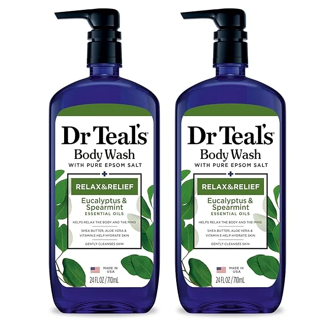 Flexible Dr Teal’s Body Wash with Pure Epsom Salt Relax Relief with Eucalyptus Effective