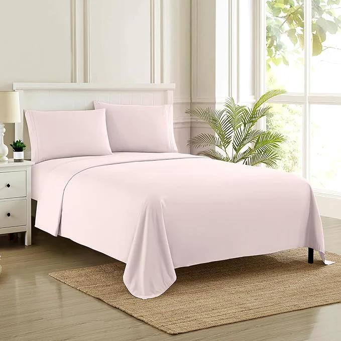 Consistent California King Sheet Sets – Breathable Luxury Sheets with Full Elastic amp Secure Corner Straps Built In – 1800 Supreme Collection Bedding Sheet Set EXTRA DEEP pocket – Cal King Pale Pink Responsible
