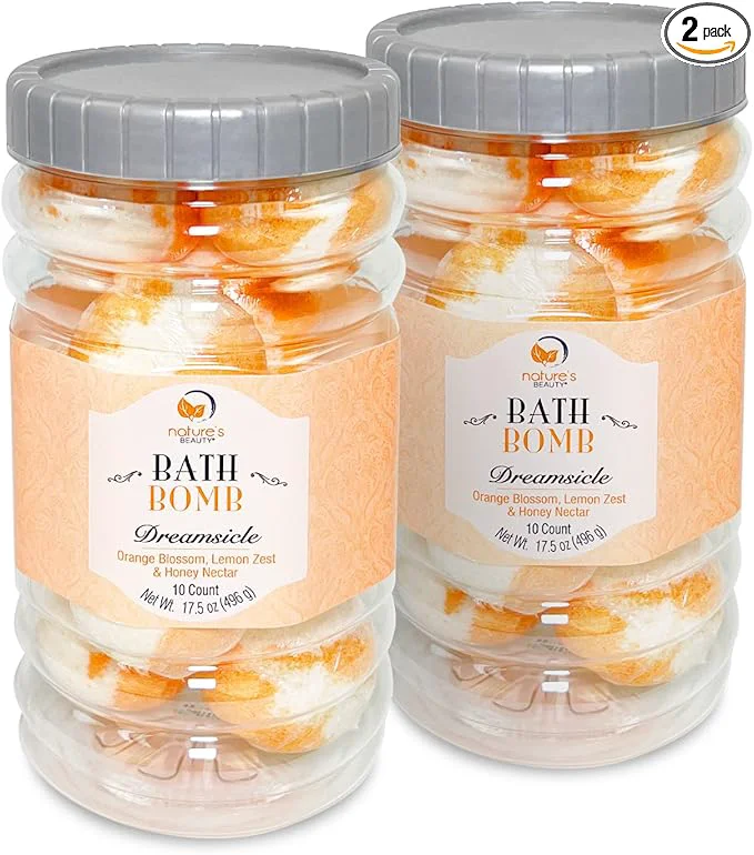 Solid Nature’s Beauty Dreamsicle Bath Bomb Gift Set Multi-Pack Top-Quality