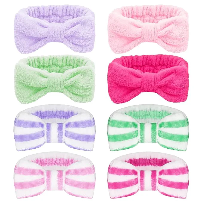 Easy-to-Use Ondder 8 Pcs Spa Terry Cloth Headbands High-Performance