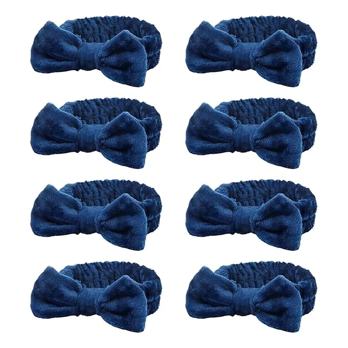Genuine Semato 8Pcs Navy Blue Spa Headband Bachelorette Party Favors Set Skincare Elegant