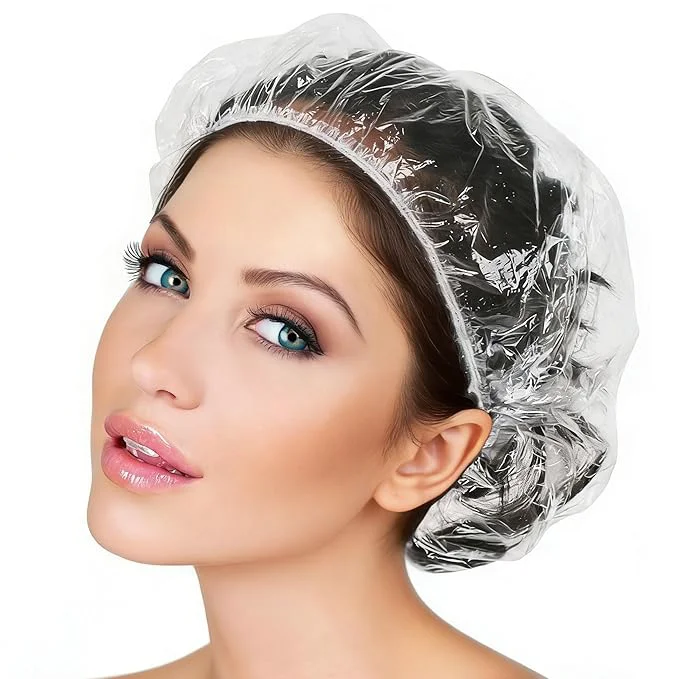 Functional 100PK 50cm 20in Large Disposable Shower Caps Waterproof Hair Bath Caps Pure