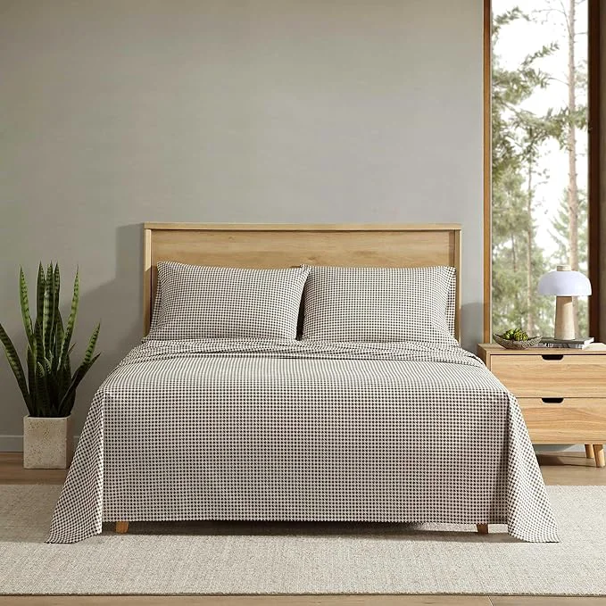 Smart Eddie Bauer – Queen Sheet Set Crisp amp Cooling Sheets w a Naturally Smooth Cotton Percale Lightweight Feel – Matching Pillowcases amp Deep Pocket Fitted Sheet Harrison Brown Recyclable
