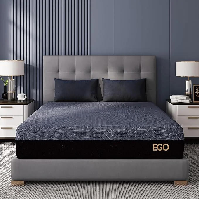Minimalist EGOHOME 10 Inch Twin Memory Foam Mattress for Back Pain Cooling Copper Gel Bed in a Box Foam Made in USA CertiPUR-US Therapeutic Medium Firm Daybed 38x75x10 Black Proven