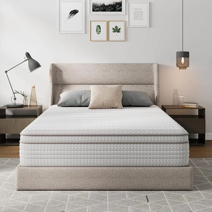 Breathable Novilla 12 Inch King Size Mattress Hybrid King Mattresses in a Box with Smarts™ Coil Pocket Spring for Pressure Relief Medium Firm Colchones with Comfort Foam CertiPUR-US First-Class