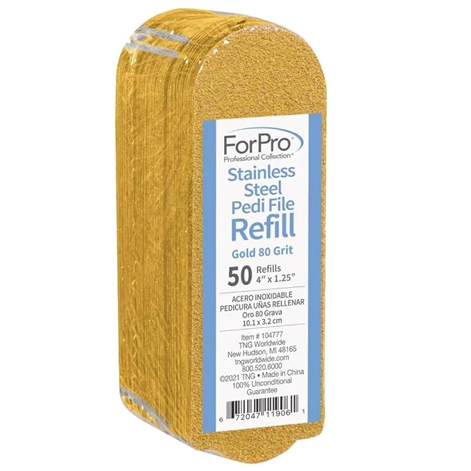 Dependable ForPro Professional Collection Stainless Steel Pedi File Refill 80 Grit Trendy
