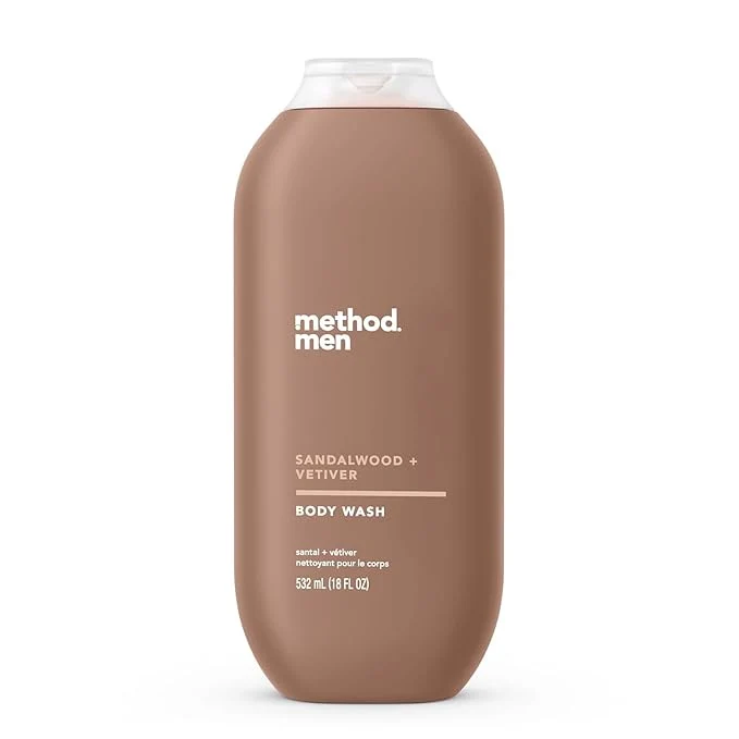 Environmentally Friendly Method Men Body Wash Sandalwood Vetiver Paraben and Phthalate Unique