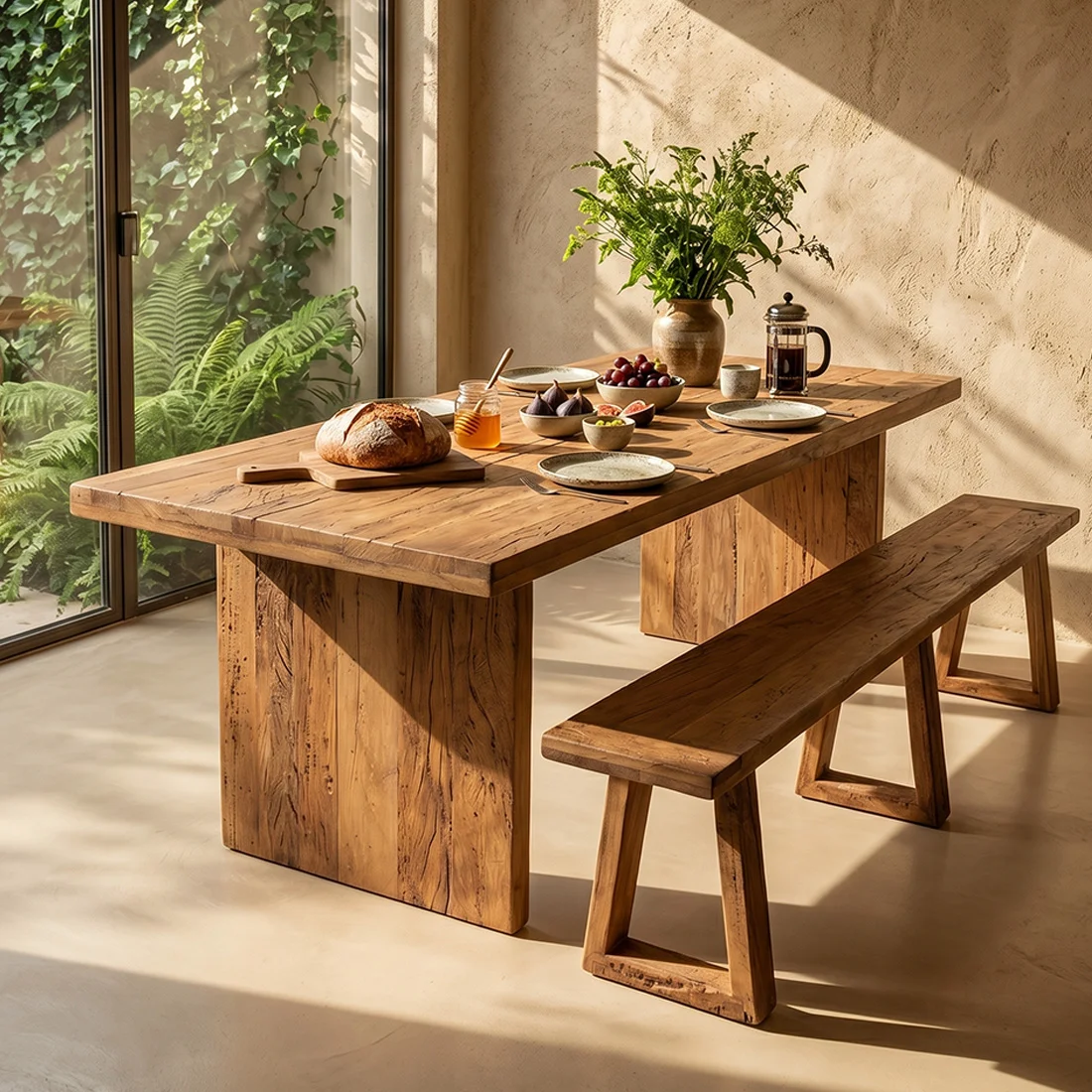 Official Farmwood Waterfall Dining Table 240 cm Solid