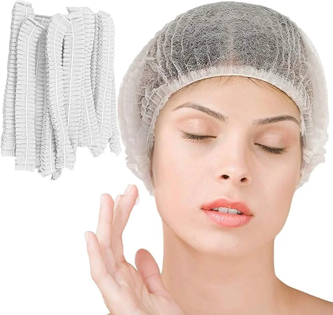 Crafted Disposable Bouffant Caps 21inches Hair Net Elastic Dust Cap Fast