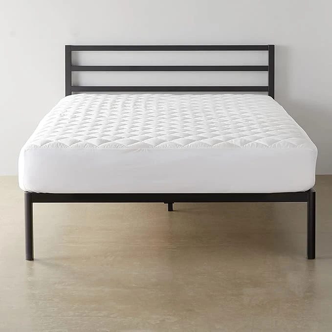 Modern Amazon Basics Hypoallergenic Quilted Plush and Breathable Mattress Topper Pad 18 Inches Deep Queen White Unique