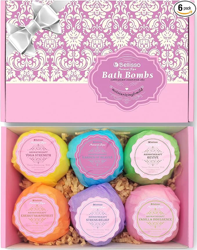 Natural Bath Bombs Gift Set Genuine