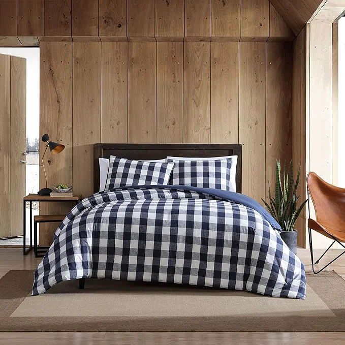 Effective Eddie Bauer – Twin Comforter Set Reversible Bedding with Matching Sham Medium-Weight for Year Round Use Dorm Essentials Lakehouse Blue Exceptional