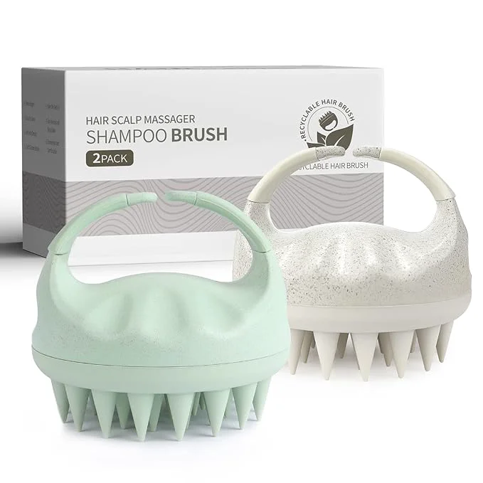 Exclusive Sndyi 2 Pcs Scalp Massager Shampoo Brush Scalp Scrubber Natural