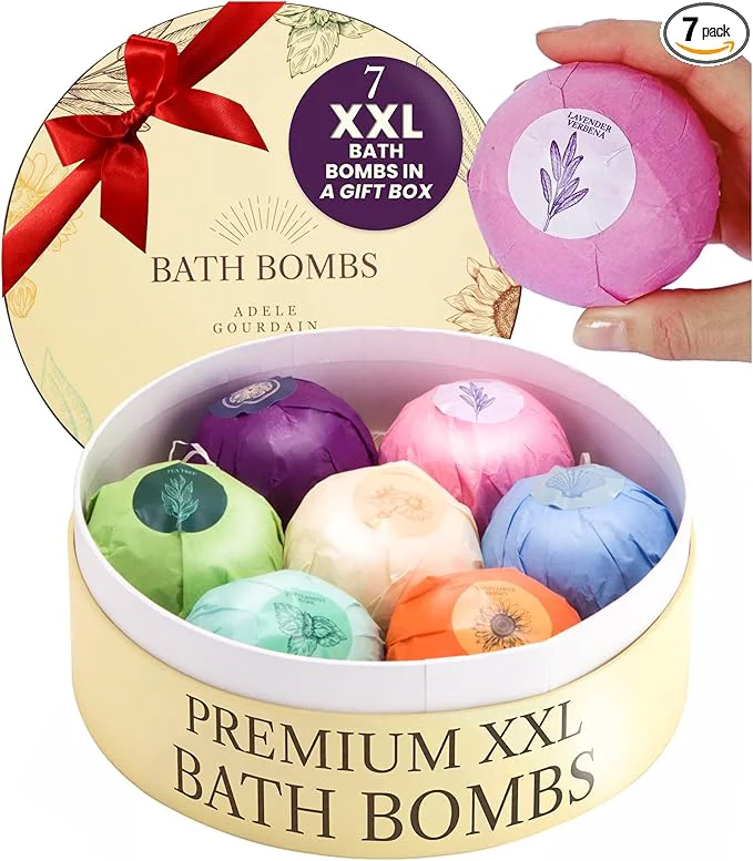 Refined ADELEGOURDAIN Bath Bombs Set 7 pcs XXL Size Exclusive