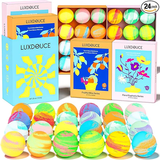 Unique Bath Bombs Gift Se 24 Pack Bubble Bombs Stylish