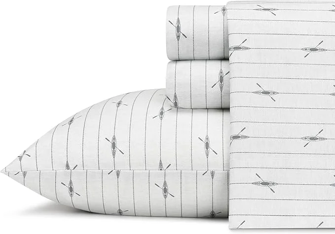 Crafted Eddie Bauer – Queen Sheets Cotton Percale Bedding Set Crisp amp Cool Home Decor Downstream Queen Secure