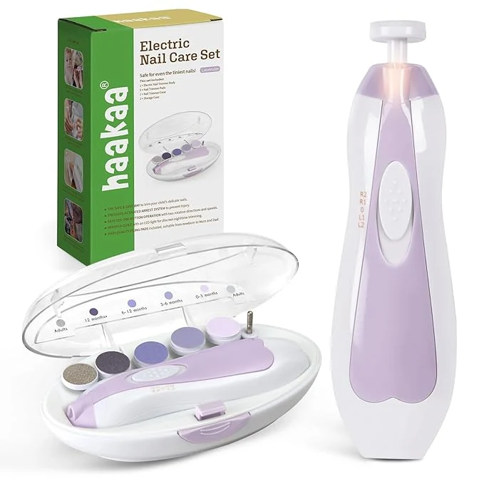 Efficient haakaa Baby Nail Trimmer Electric Baby Nail File Kit Natural